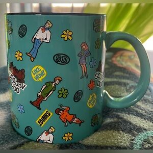 Toynk Scooby-Doo and the Gang Sticker Pattern Ceramic Mug